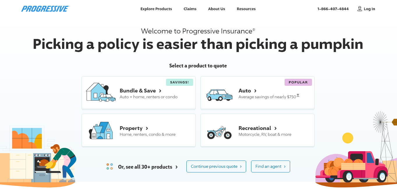Progressive screenshot: Best motorcycle insurance discounts